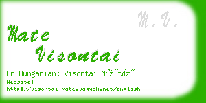 mate visontai business card